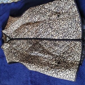 Croft & Barrow Animal Print Quilted Vest XL
